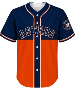 Astros Custom Baseball Jersey Dynamic Navy Orange