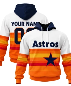 Astros Fan Hoodie Custom Exclusive Retro Stripe Design