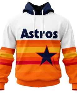 Astros Fan Hoodie Custom Exclusive Retro Stripe Design