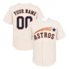 Astros Retro Jersey Custom Remarkable Cream Style
