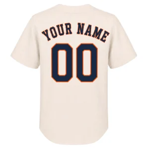Astros Retro Jersey Custom Remarkable Cream Style