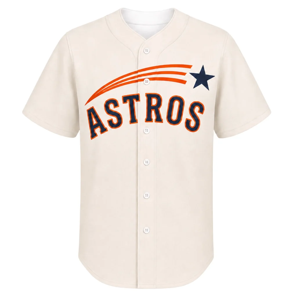 Astros Retro Jersey Custom Remarkable Cream Style
