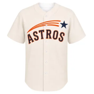 Astros Retro Jersey Custom Remarkable Cream Style