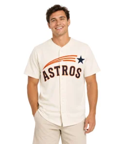 Astros Retro Jersey Custom Remarkable Cream Style