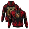 Atlanta Soccer Hoodie Custom Remarkable Flame Graphic