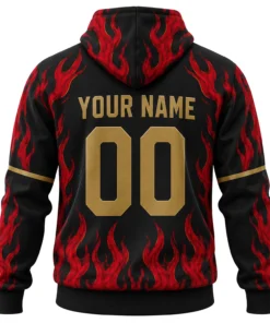 Atlanta Soccer Hoodie Custom Remarkable Flame Graphic