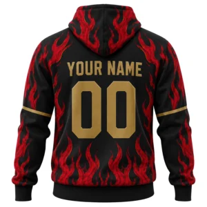 Atlanta Soccer Hoodie Custom Remarkable Flame Graphic