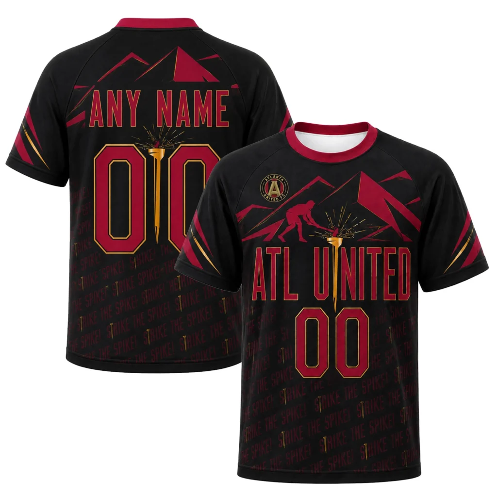 Atlanta United Custom Soccer Jersey – Bold Golden Spike Style