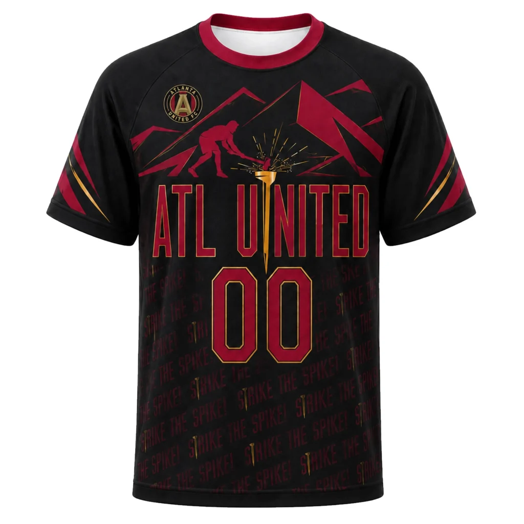 Atlanta United Custom Soccer Jersey – Bold Golden Spike Style