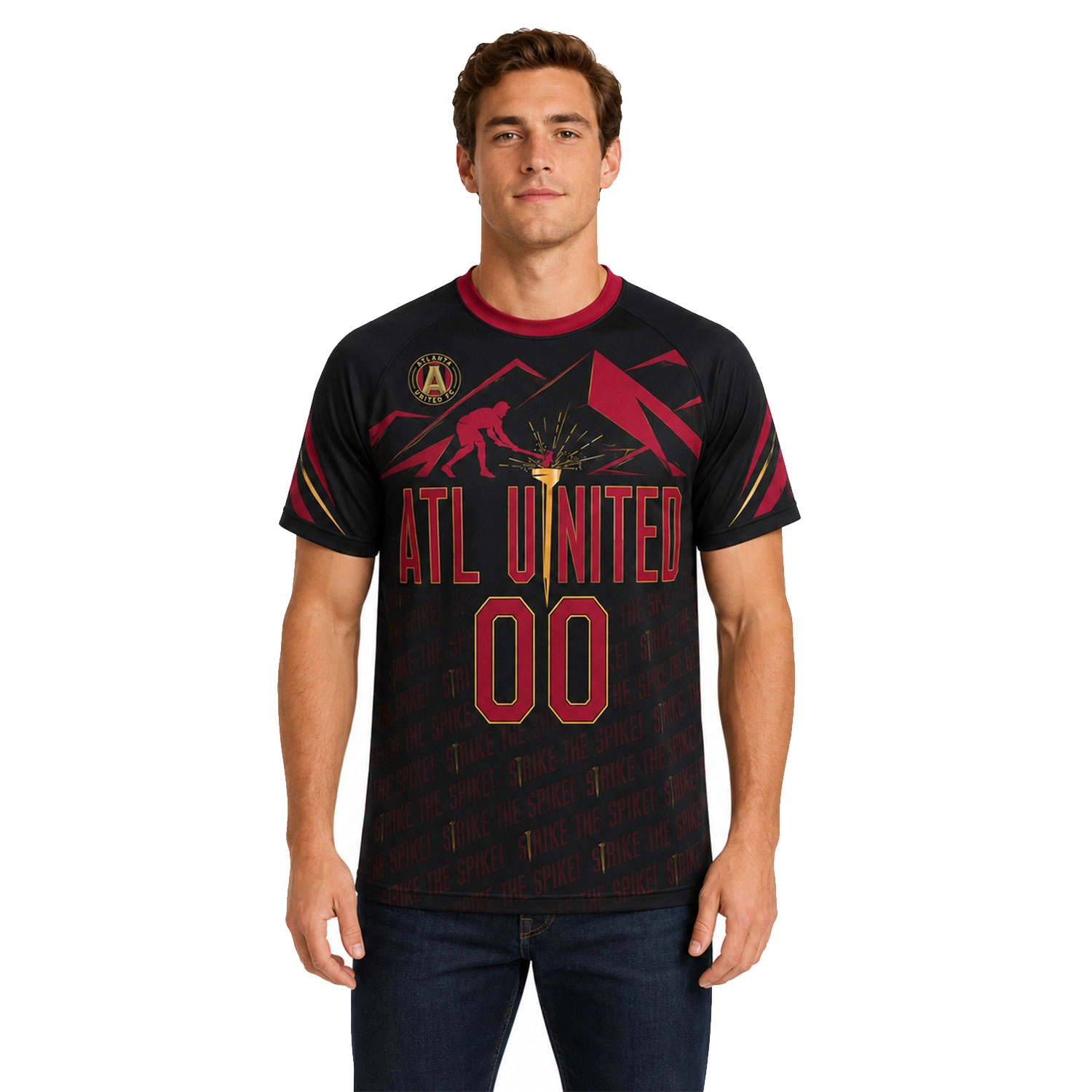 Atlanta United Custom Soccer Jersey – Bold Golden Spike Style