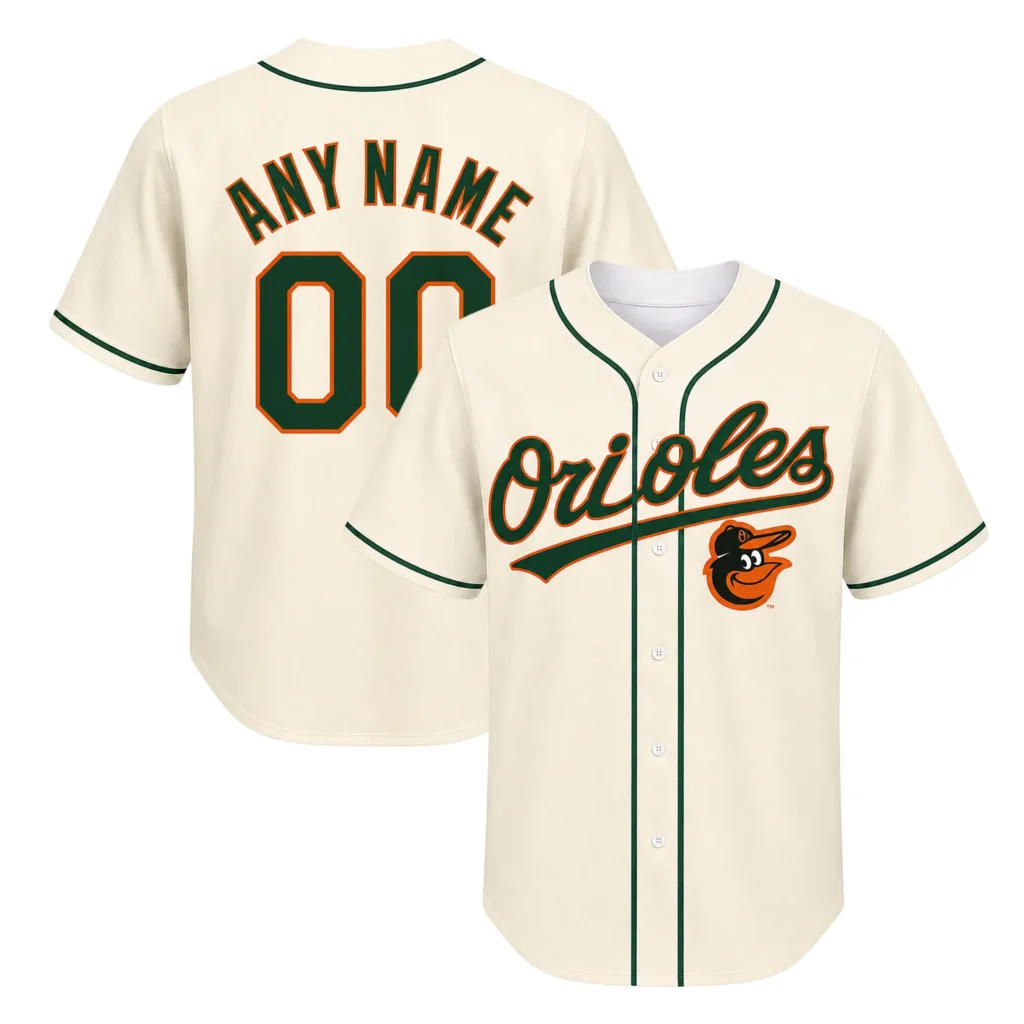 Baltimore Orioles Cream Baseball Jersey Dynamic Fan Merch