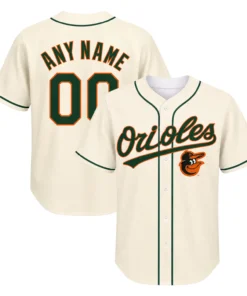 Baltimore Orioles Cream Baseball Jersey Dynamic Fan Merch