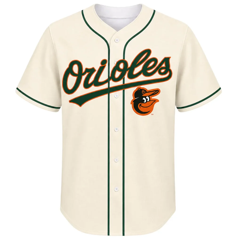 Baltimore Orioles Cream Baseball Jersey Dynamic Fan Merch