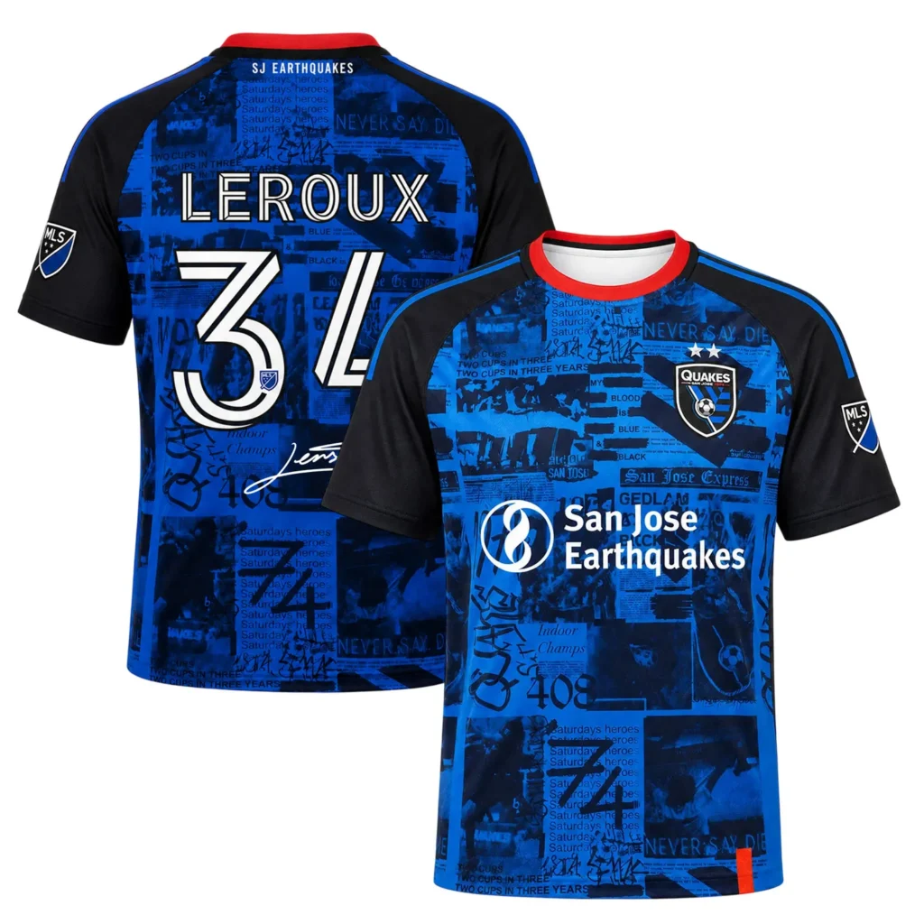 Beau Leroux Fan Jersey Dynamic Quakes Fan Gear