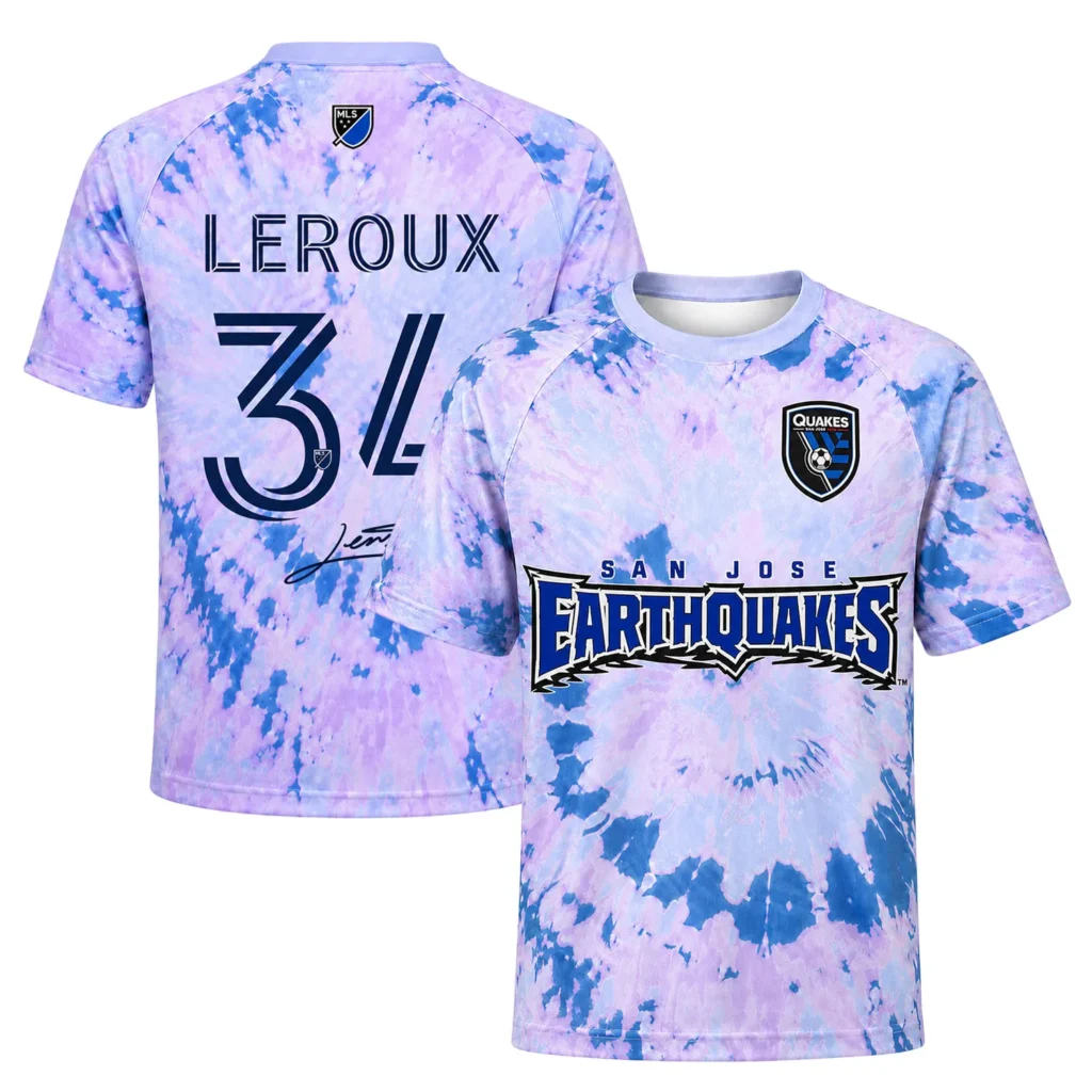 Beau Leroux Football Jersey Vibrant San Jose Fan Merch