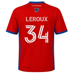 Beau Leroux San Jose Earthquakes Jerseyy Vibrant Red Chevron