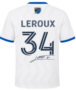 Beau Leroux White Jersey Elite SJ Earthquakes Soccer Kit