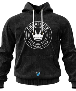 Charlotte FC Black Custom Hoodie Epic Name and Number