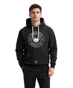 Charlotte FC Black Custom Hoodie Epic Name and Number