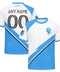Charlotte FC Custom Soccer Jersey – Dynamic Spider Man Blue Kit