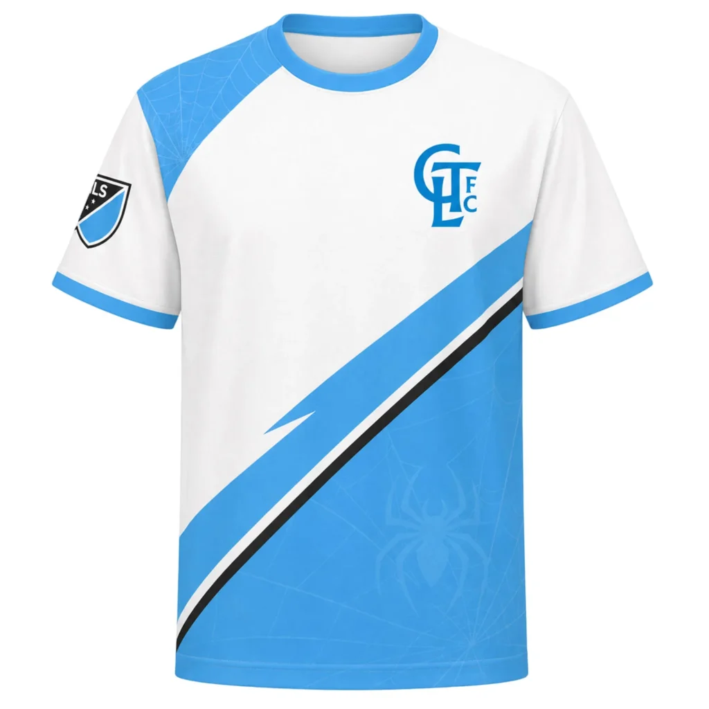 Charlotte FC Custom Soccer Jersey – Dynamic Spider Man Blue Kit