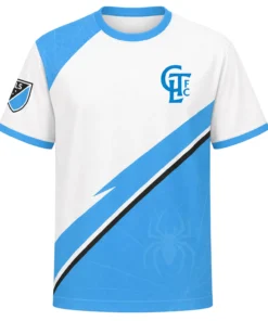 Charlotte FC Custom Soccer Jersey – Dynamic Spider Man Blue Kit