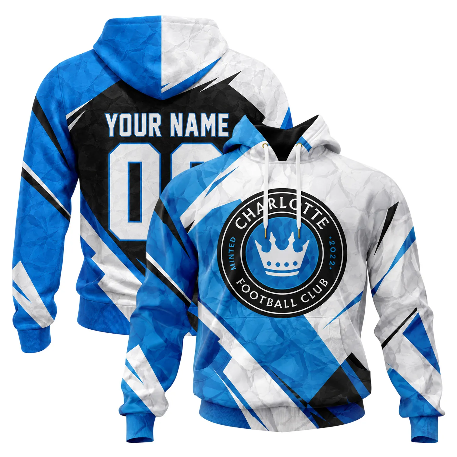 Charlotte FC Hoodie Custom Name Sport Pullover