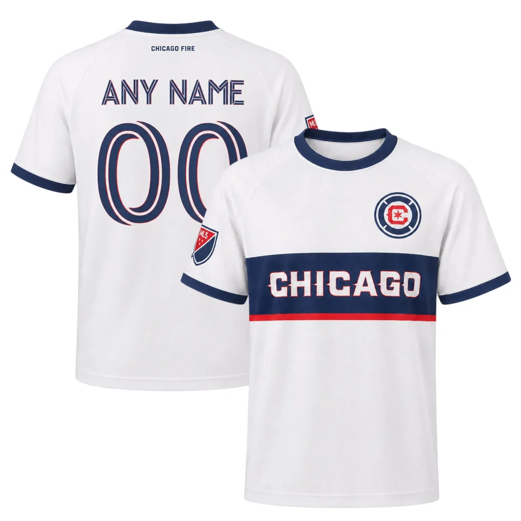 Chicago Fire FC Home White 2026 Jersey – Bold Custom Name & Number Kit