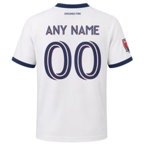 Chicago Fire FC Home White 2026 Jersey – Bold Custom Name & Number Kit