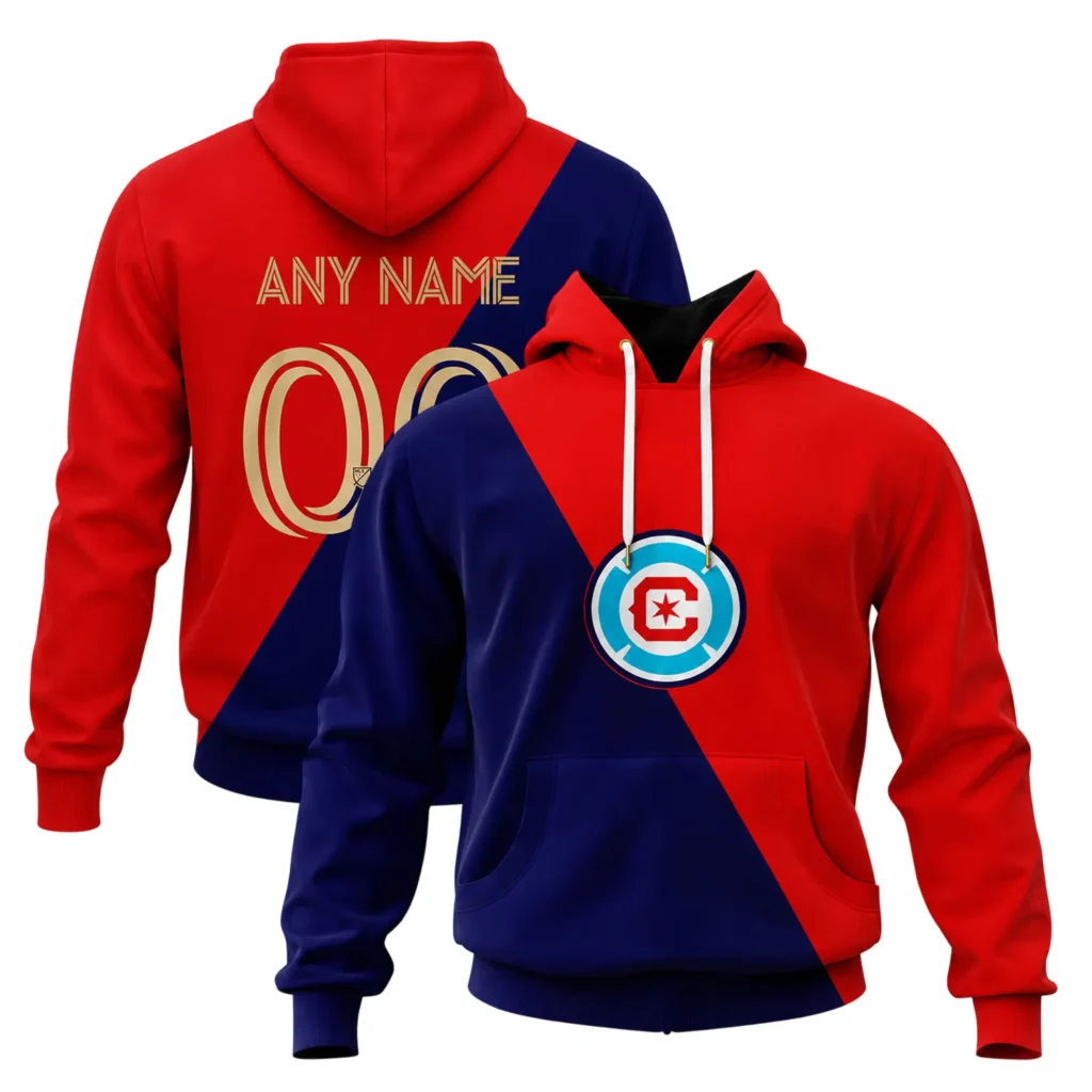 Chicago Fire FC Hoodie Custom Name & Number Epic Fan Gear