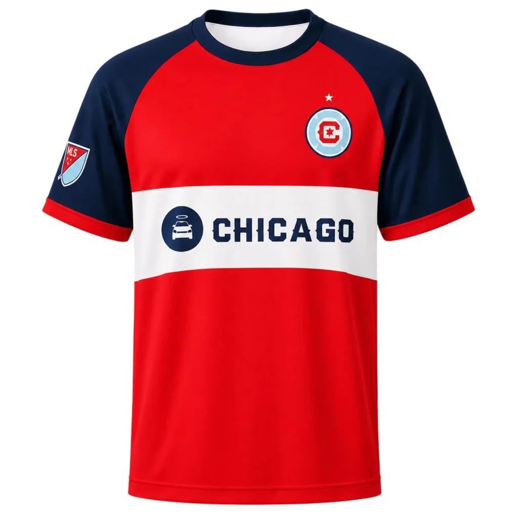 Chicago Fire FC Red & Navy Jersey – Unique Name & Number