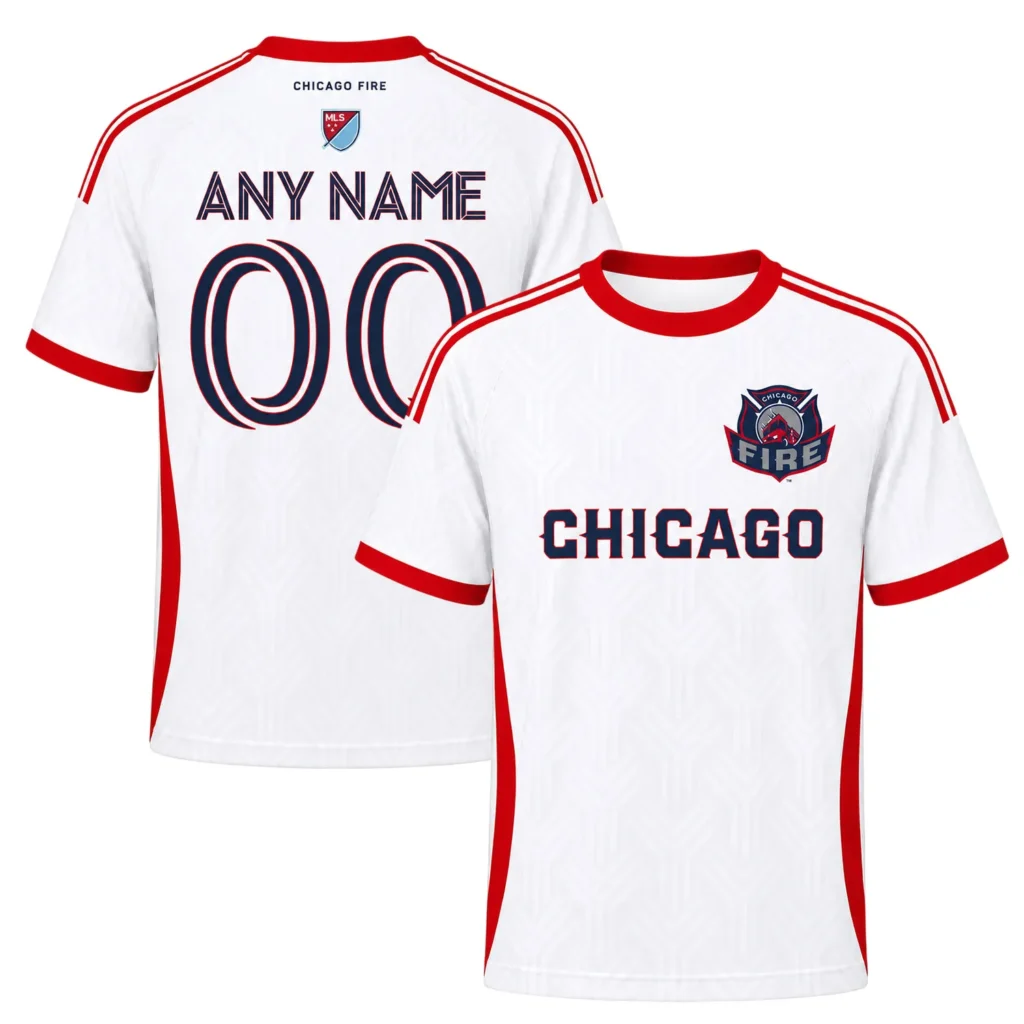Chicago Fire FC White & Red Jersey – Special Custom Name & Number