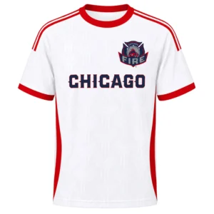 Chicago Fire FC White & Red Jersey – Special Custom Name & Number