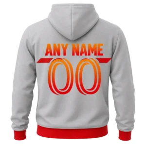 Chicago Fire Grey Hoodie Custom Name and Number Gift