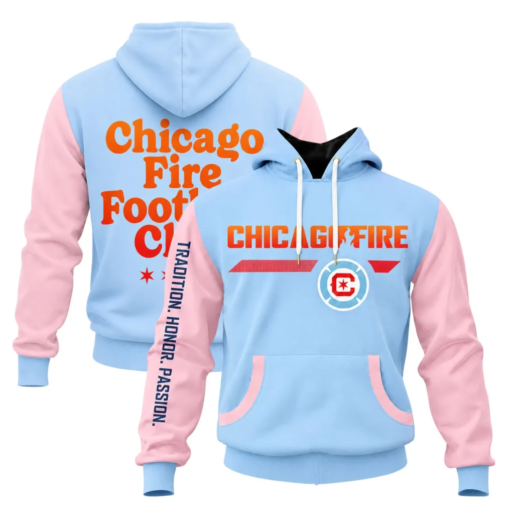 Chicago Fire Light Blue Hoodie Trendy Style Fan Gear