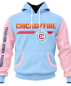 Chicago Fire Light Blue Hoodie Trendy Style Fan Gear