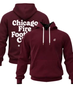 Chicago Fire Maroon Hoodie Dynamic Athletic Style