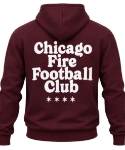 Chicago Fire Maroon Hoodie Dynamic Athletic Style