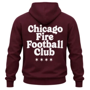 Chicago Fire Maroon Hoodie Dynamic Athletic Style