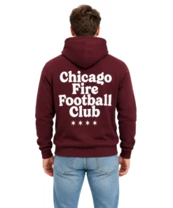 Chicago Fire Maroon Hoodie Dynamic Athletic Style