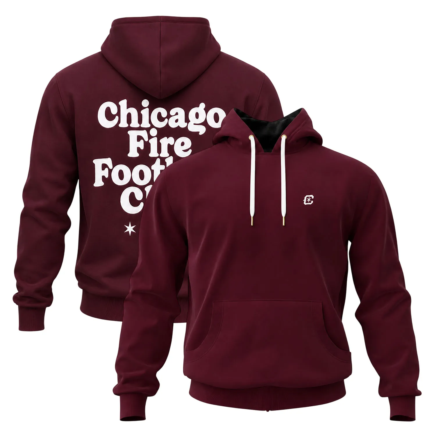 Chicago Fire Maroon Hoodie Dynamic Athletic Style