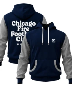 Chicago Fire Navy Gray Hoodie Vibrant Comfortable Hoodie