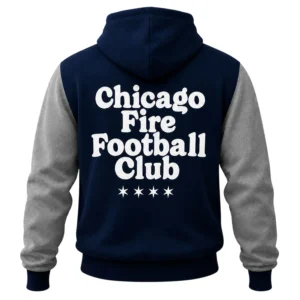 Chicago Fire Navy Gray Hoodie Vibrant Comfortable Hoodie