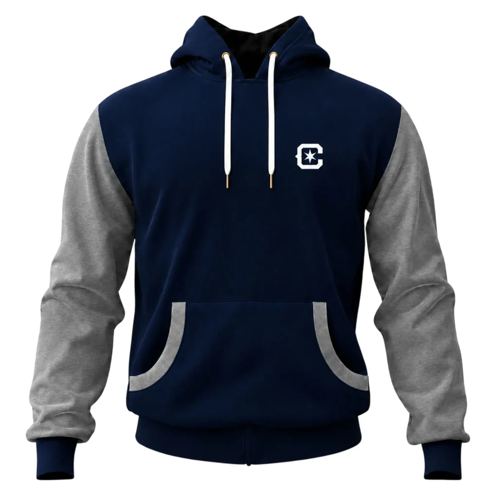 Chicago Fire Navy Gray Hoodie Vibrant Comfortable Hoodie
