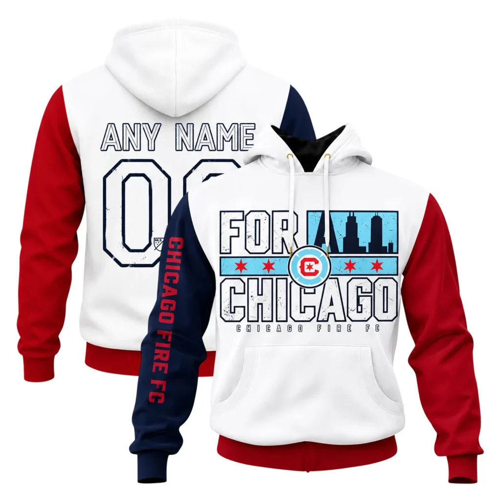 Chicago Fire Pullover Custom Name and Number - Exclusive Fleece Hoodie
