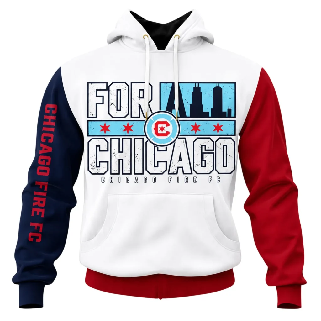 Chicago Fire Pullover Custom Name and Number - Exclusive Fleece Hoodie