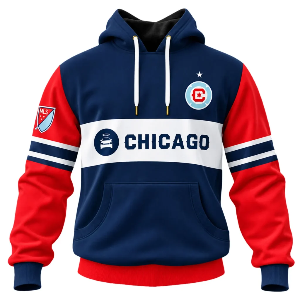 Chicago Fire Shirt Hoodie with Bold Team Colors