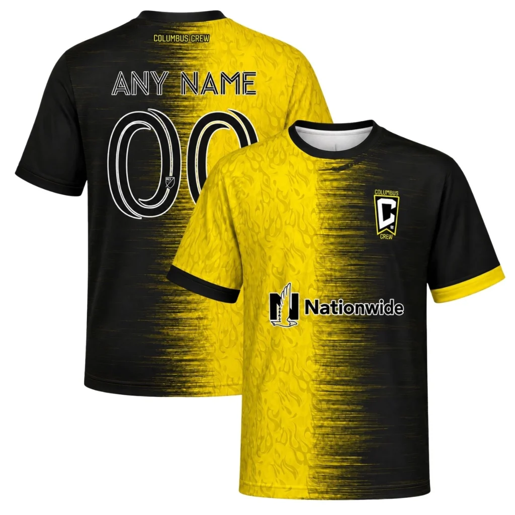 Columbus Crew Custom Fan Jersey – Vibrant Gold Design
