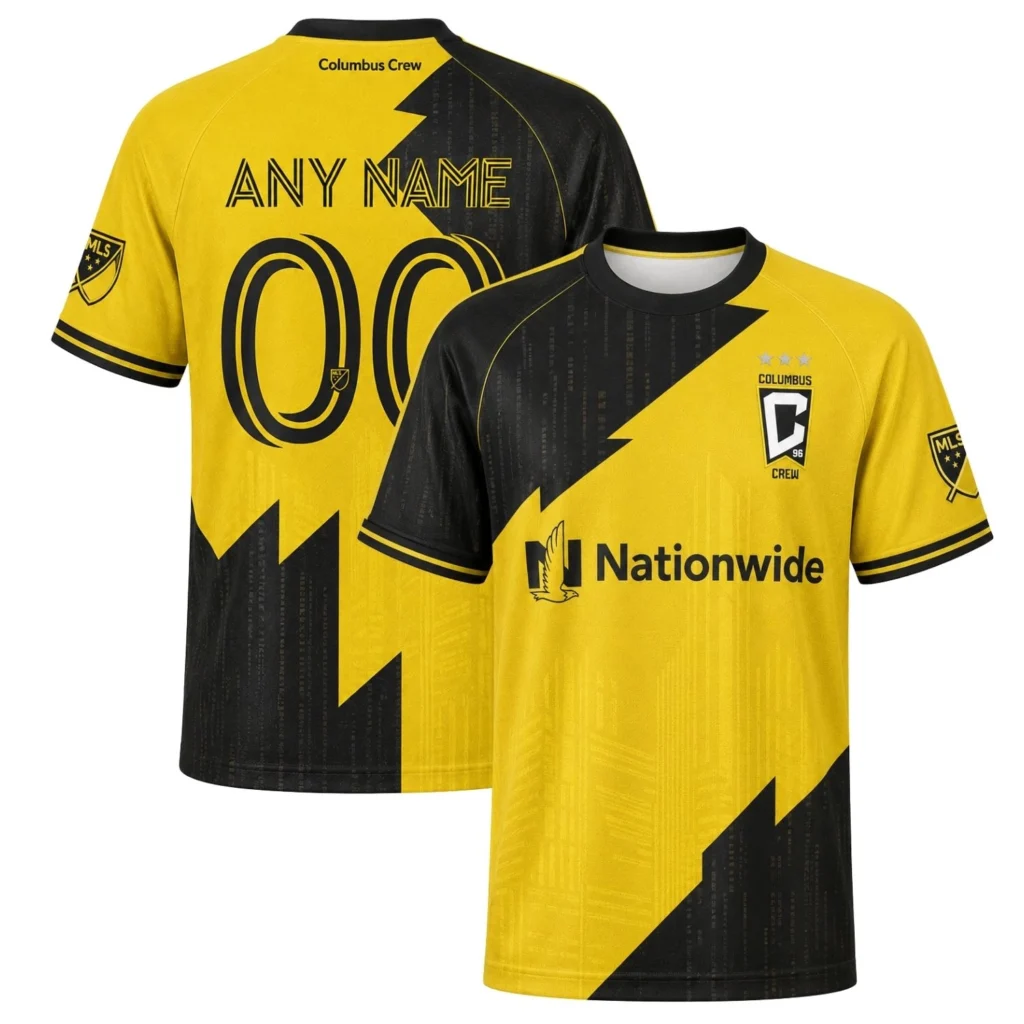 Columbus Crew Custom Jersey – Dynamic Black & Yellow Style