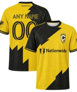 Columbus Crew Custom Jersey – Dynamic Black & Yellow Style